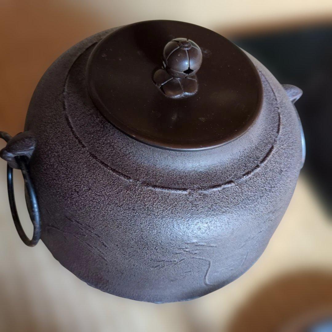 茶道具 面取風炉 野々田風炉型電熱器 五徳 茶釜 台座付