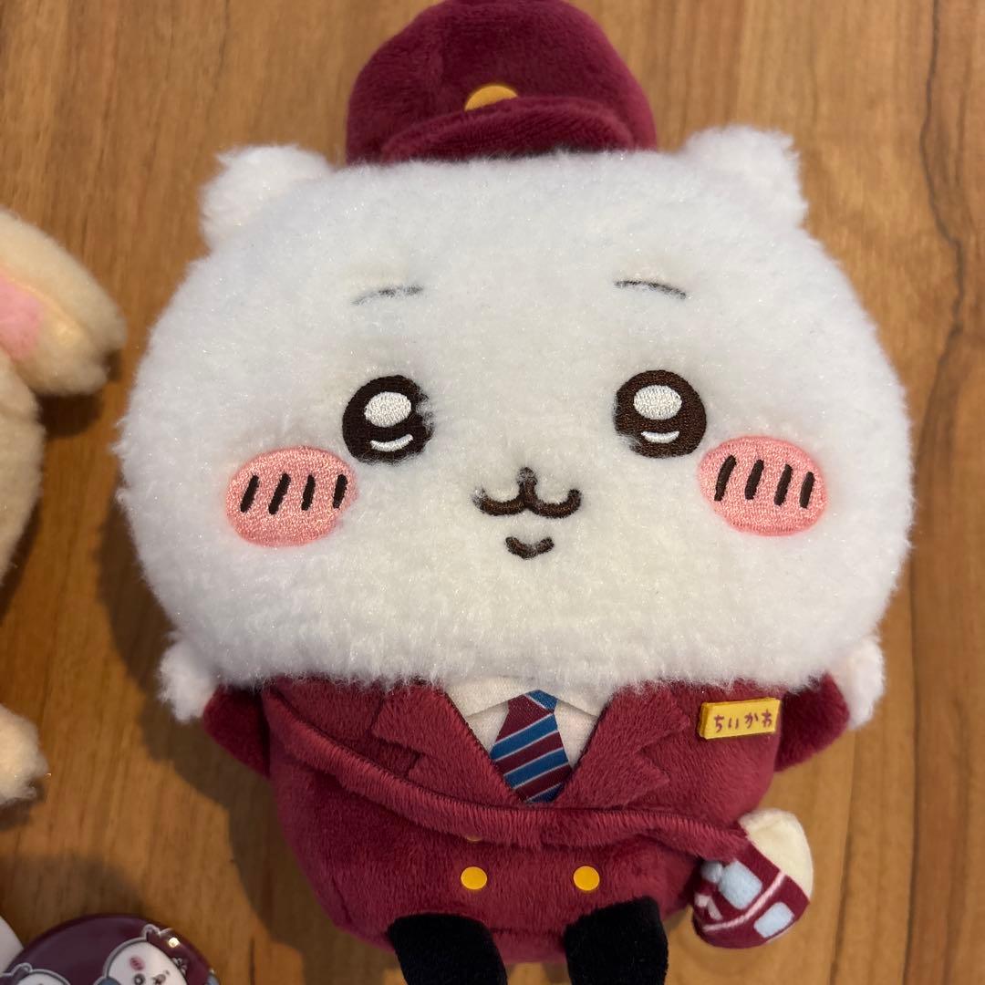 阪急電車なほわほわぬいぐるみS ちいかわ&うさぎ2体セット　（バッジ付き）