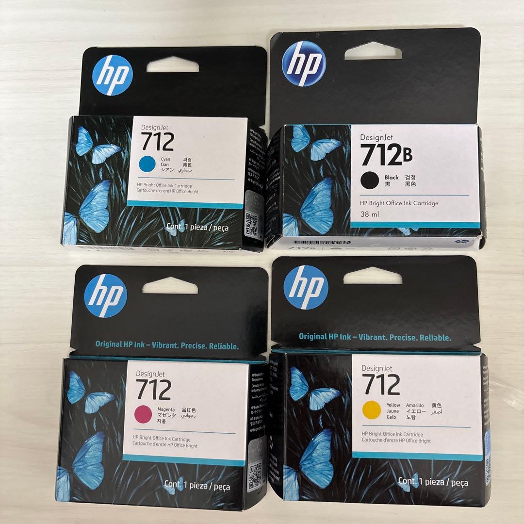 HP 712 712B インクカートリッジ 4個セット