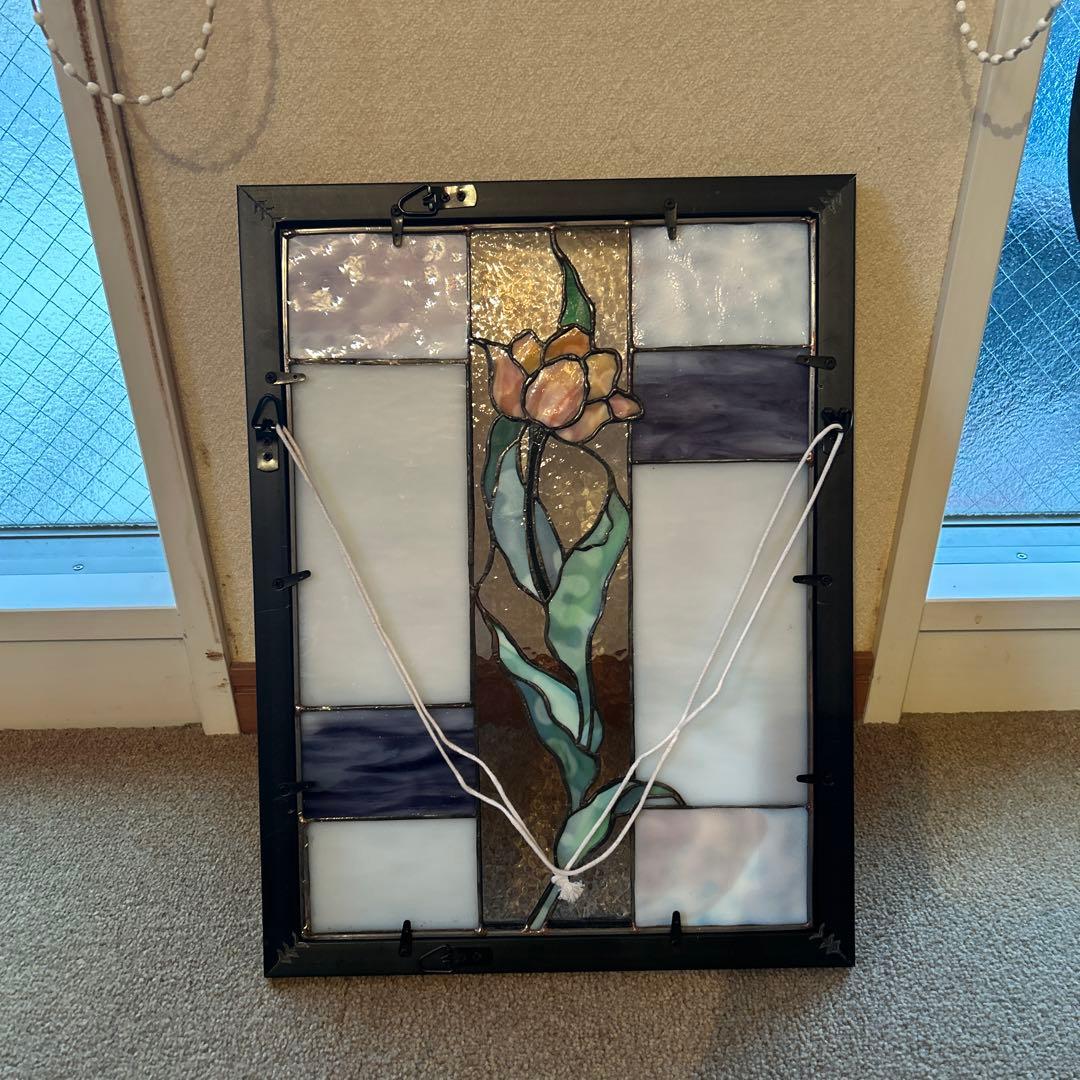 ピンクのチューリップ♦︎ステンドグラス