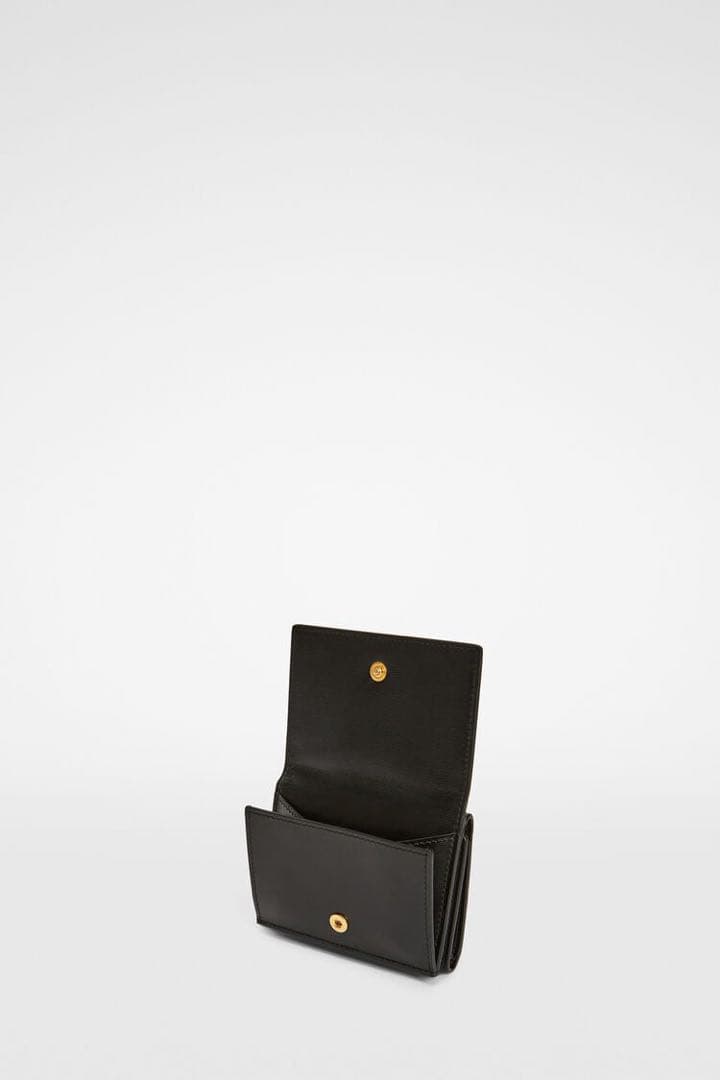 [ 最安値 ] JIL SANDER ブラックレザー三つ折り財布