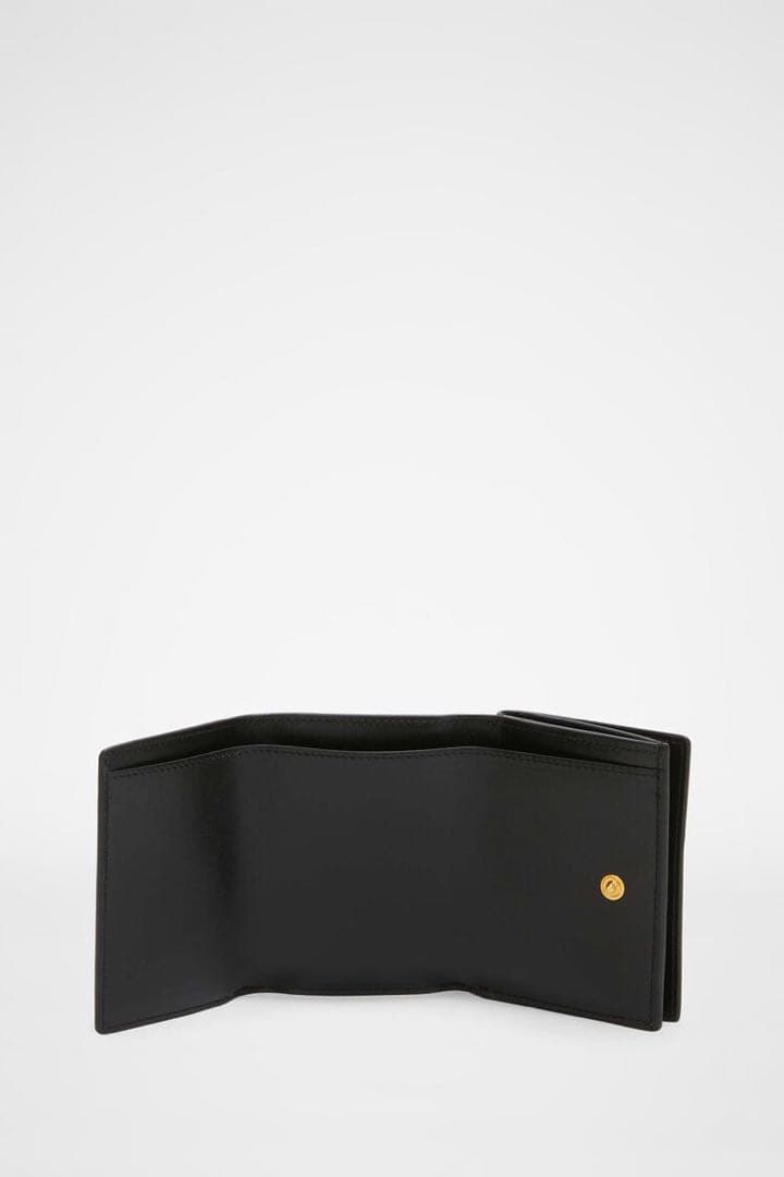 [ 最安値 ] JIL SANDER ブラックレザー三つ折り財布