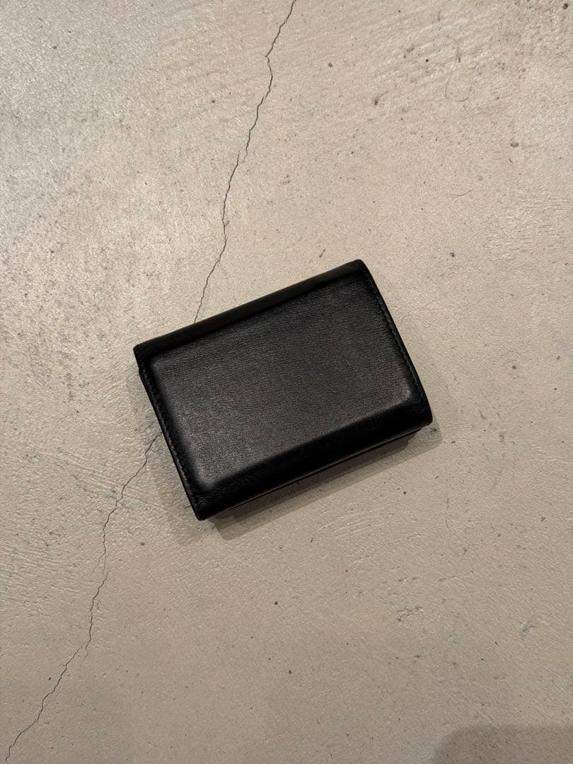 [ 最安値 ] JIL SANDER ブラックレザー三つ折り財布