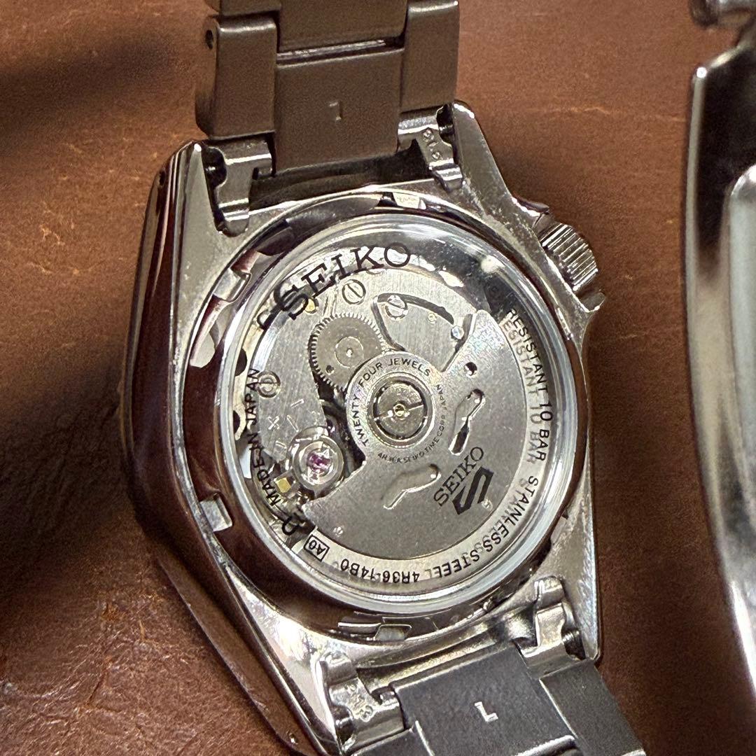 ち*も様 【極美品】SEIKO 5自動巻き時計 SBSA229 ターコイズ