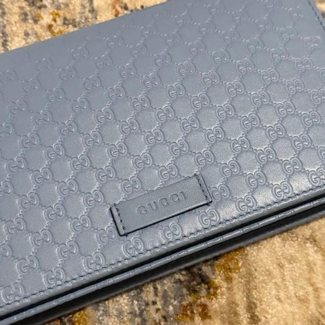 【最終値下げ】グッチ Gucci ブルー ショルダーバッグ WOC