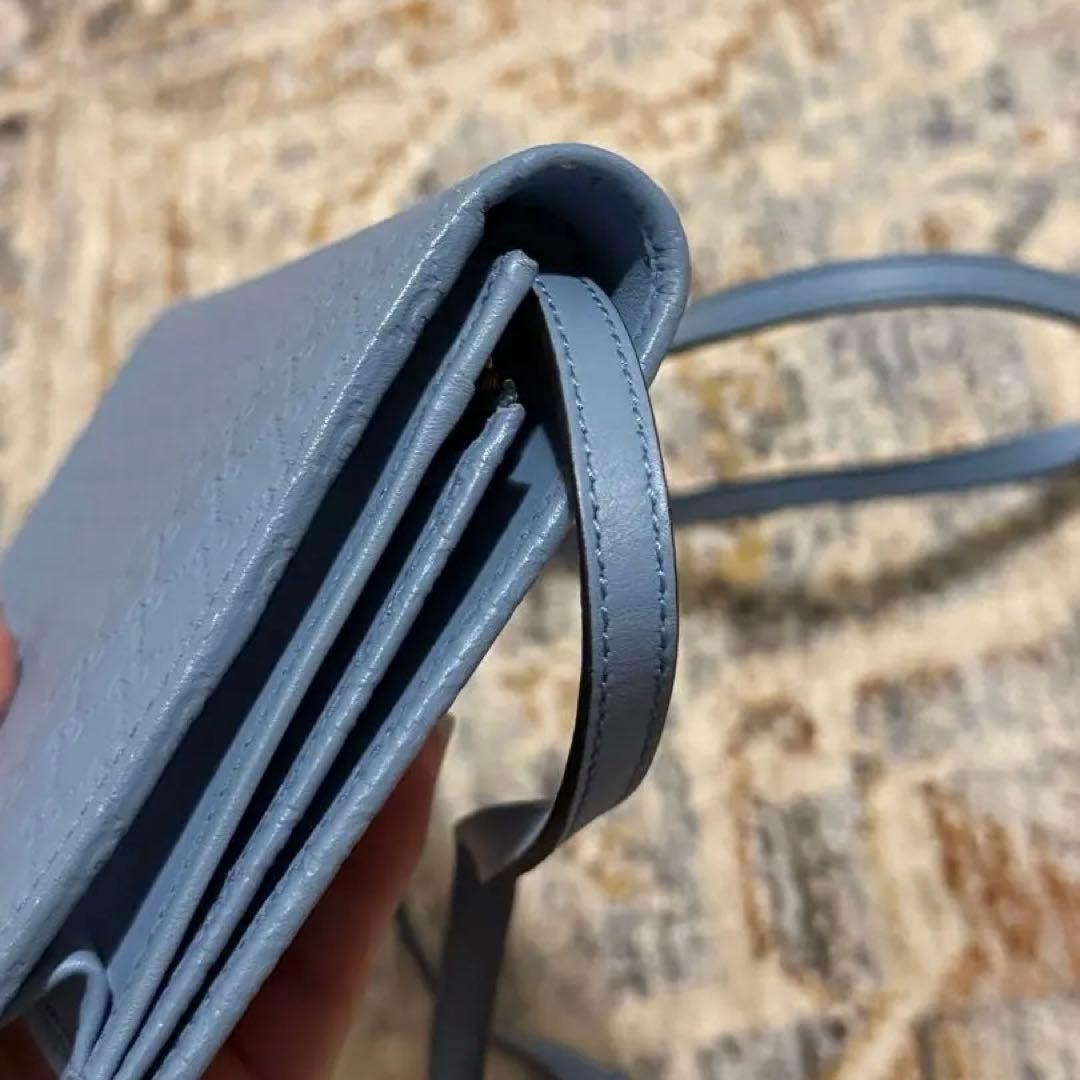 【最終値下げ】グッチ Gucci ブルー ショルダーバッグ WOC