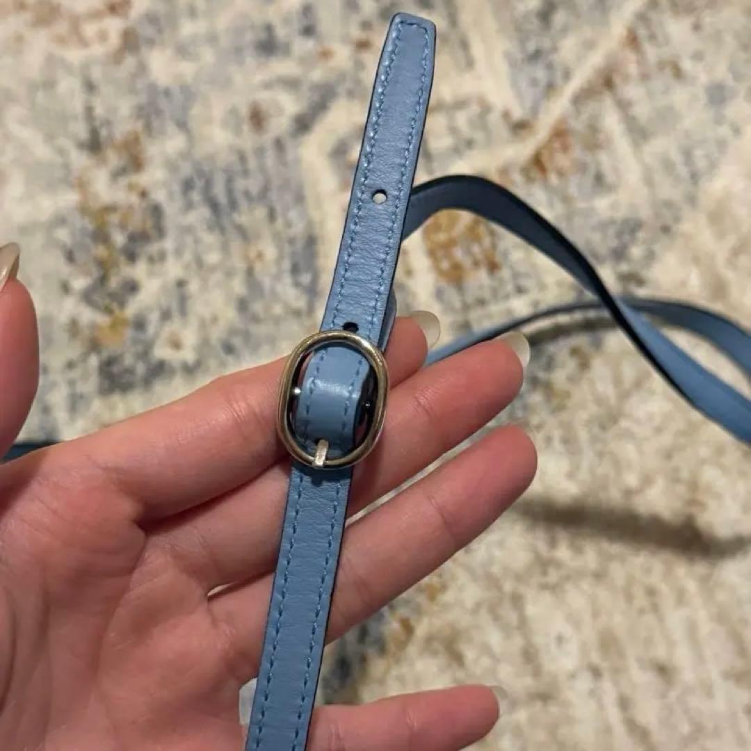 【最終値下げ】グッチ Gucci ブルー ショルダーバッグ WOC