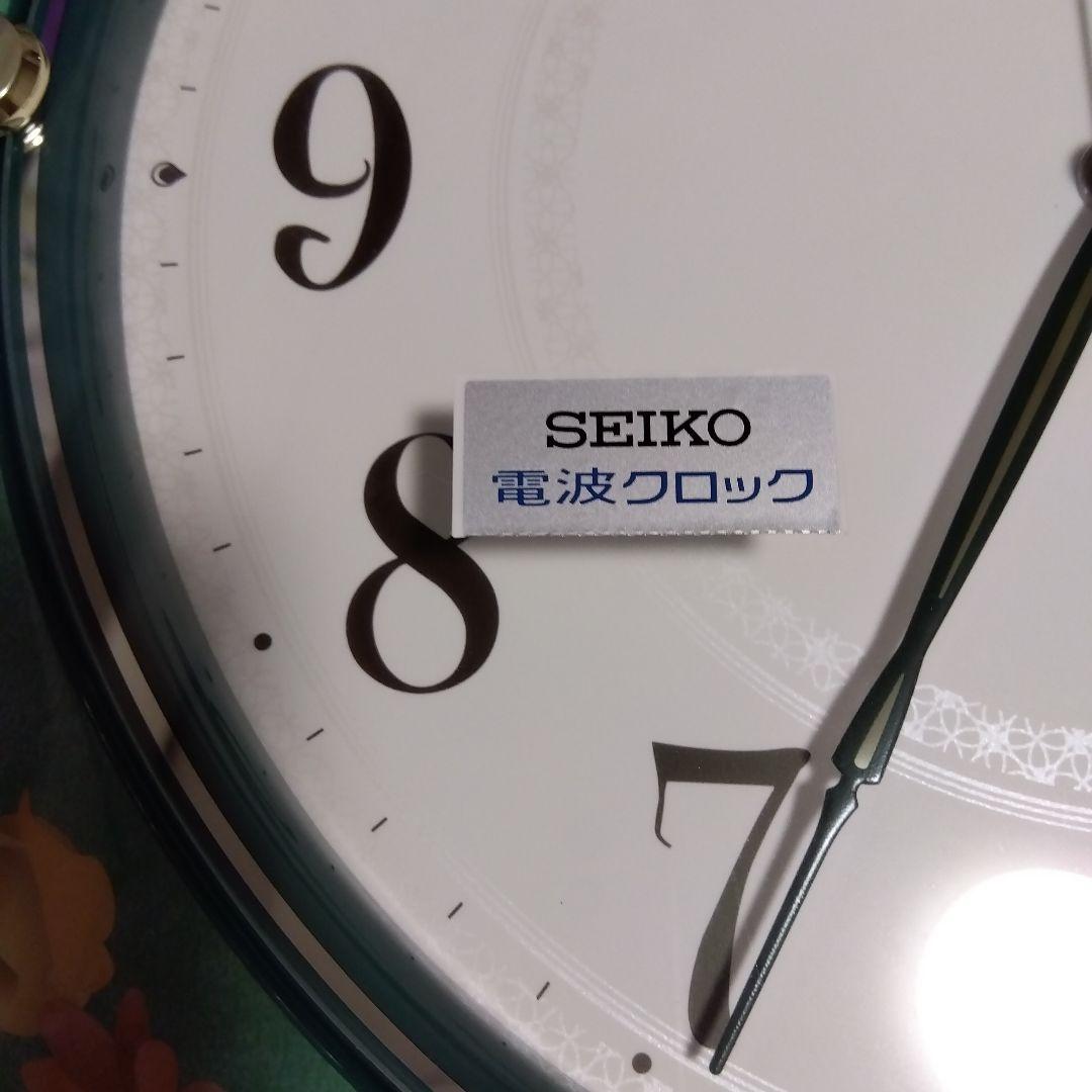 SEIKO 電波時計 花柄 30cm