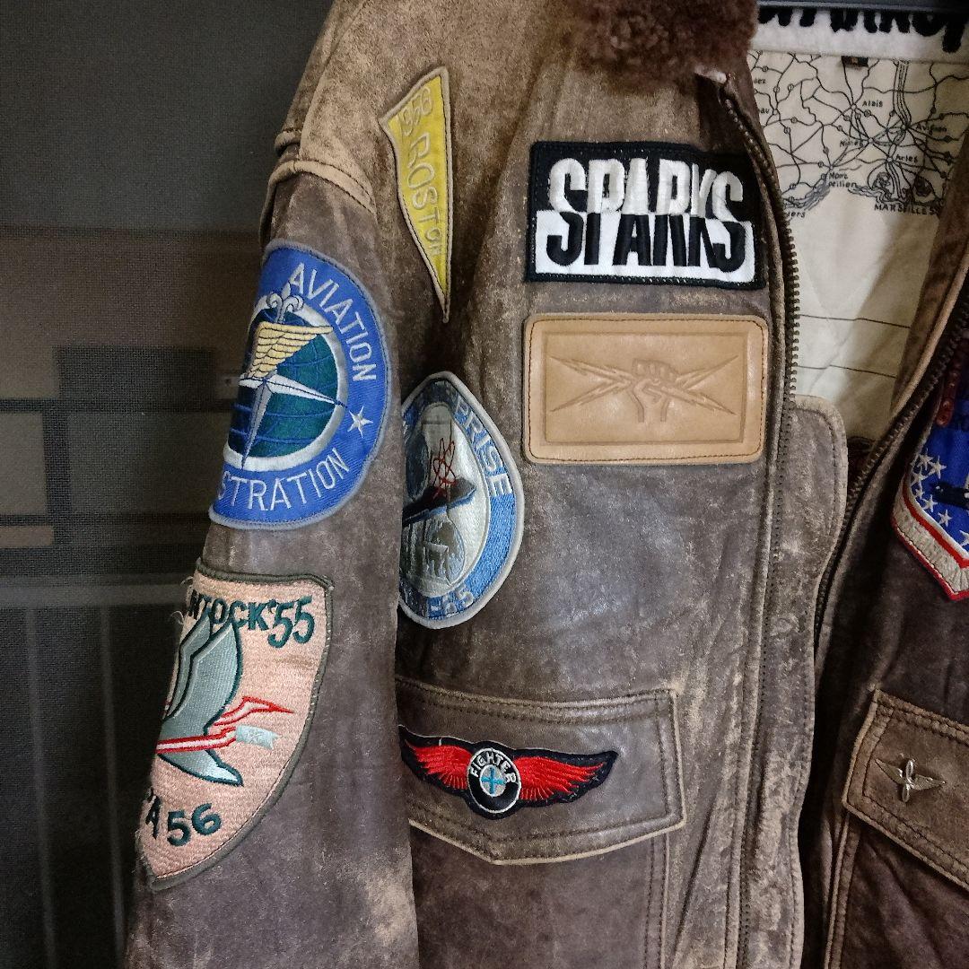 ヴィンテージブラウンレザーライダースジャケット