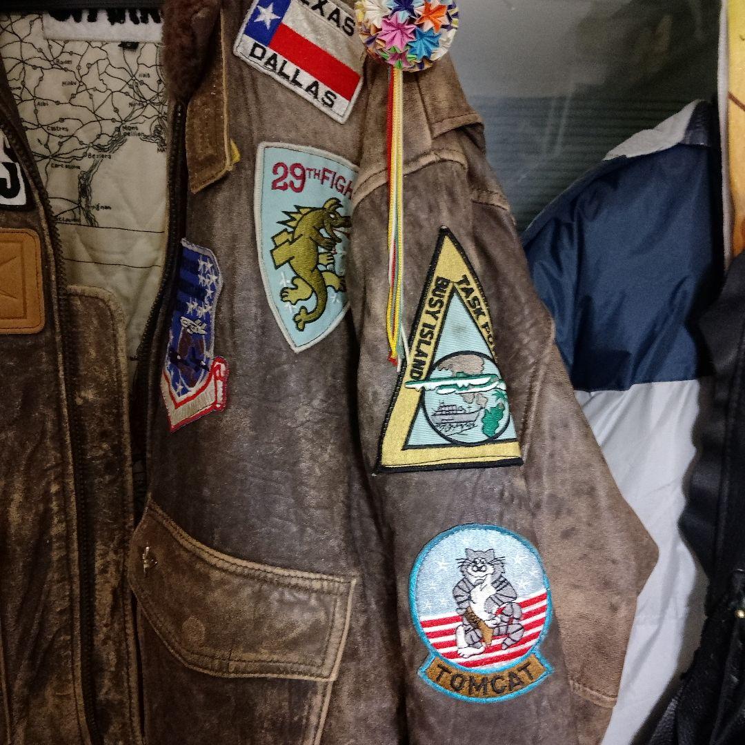 ヴィンテージブラウンレザーライダースジャケット