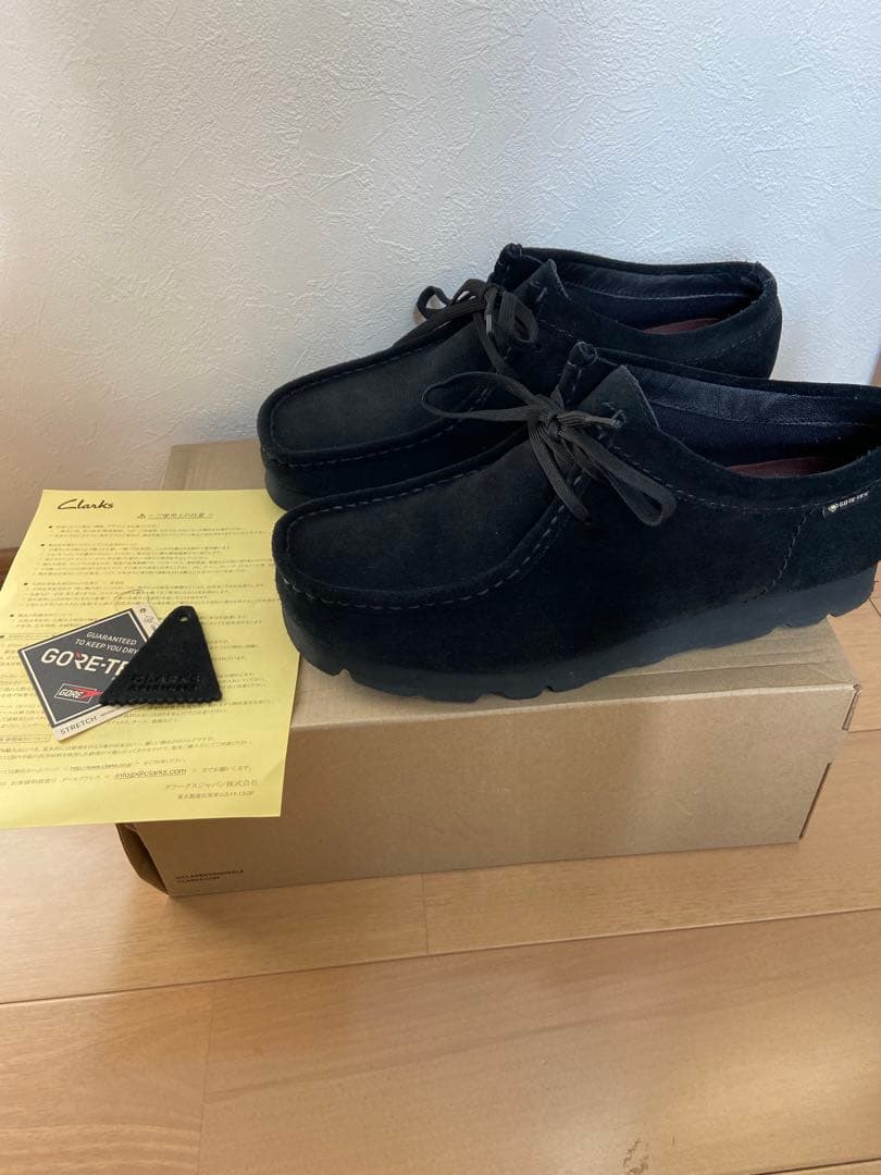 CLARKS ORIGINALS GORE-TEX ブラックワラビーUK７