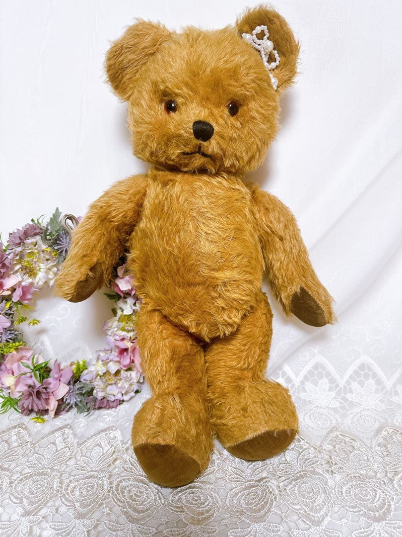 ❤️ペディグリー❤️ 大きめアンティークテディベア　ビンテージ　イギリス