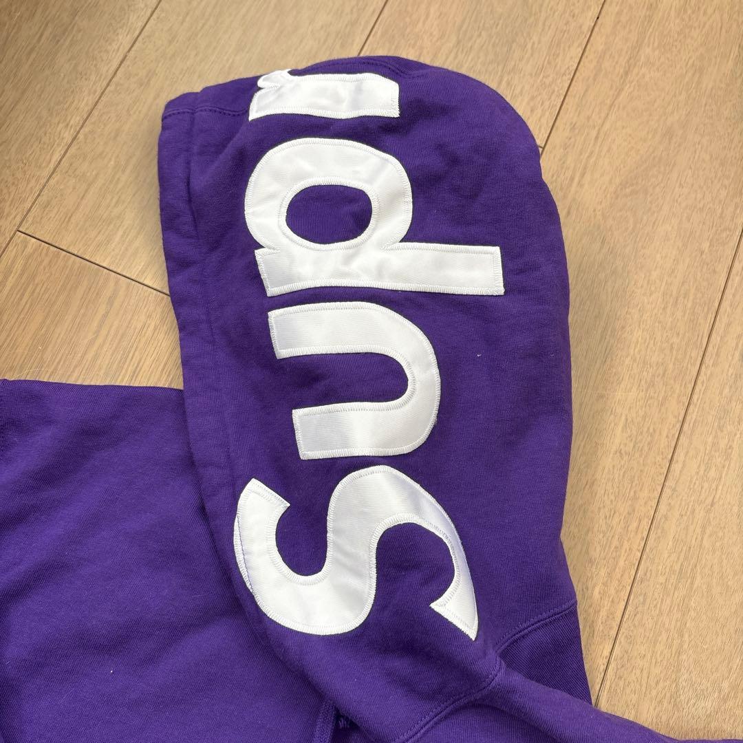 supreme Contrast Hooded フードロゴパーカー purple