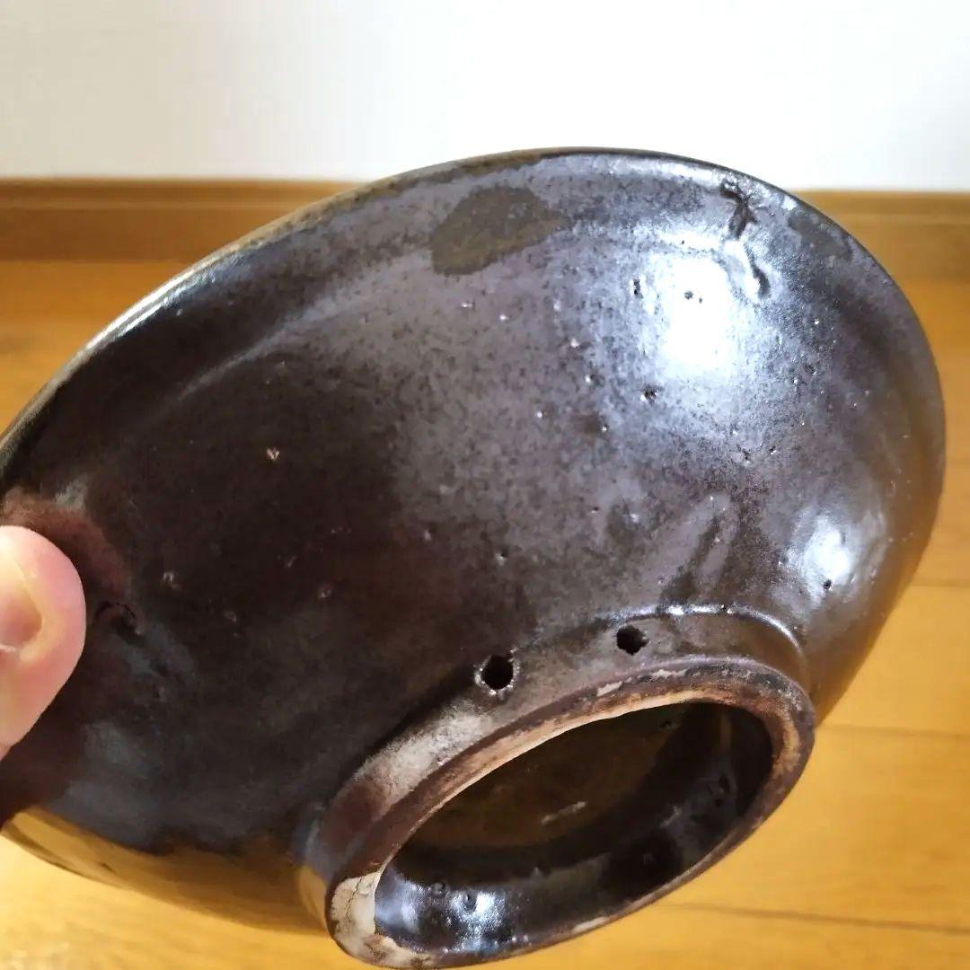 沖縄の人間国宝　伝・金城次郎　双魚文の大きめ飾り皿 　無銘の壺屋時代作品