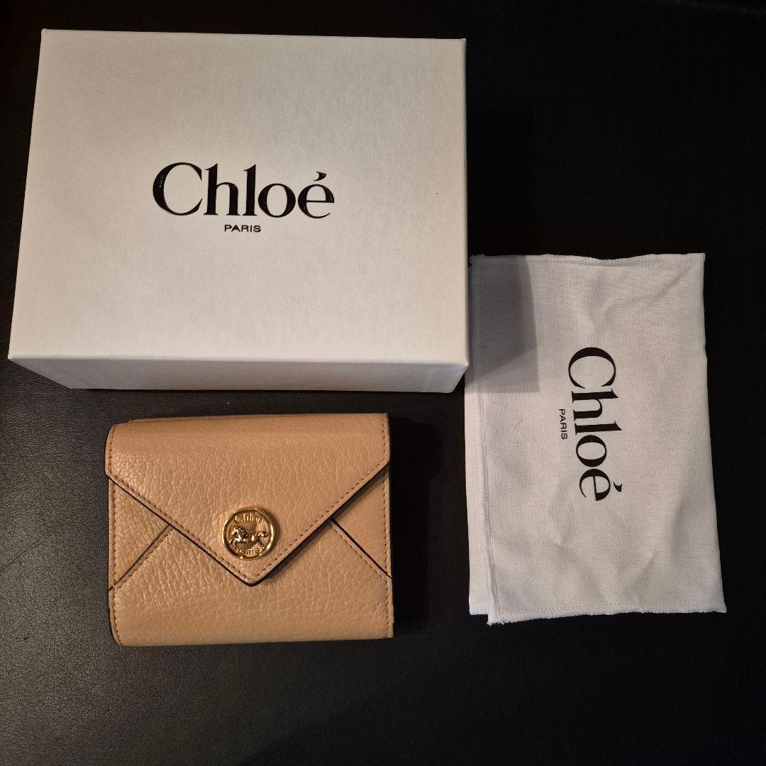 Chloé グレインレザー製Envelopeスモールトリフォールド 三つ折り財布