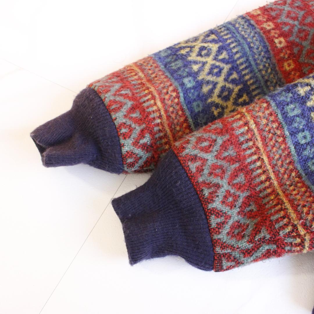 schott ネイティブ柄 ジップアップニットジャケット Lサイズ フーディー