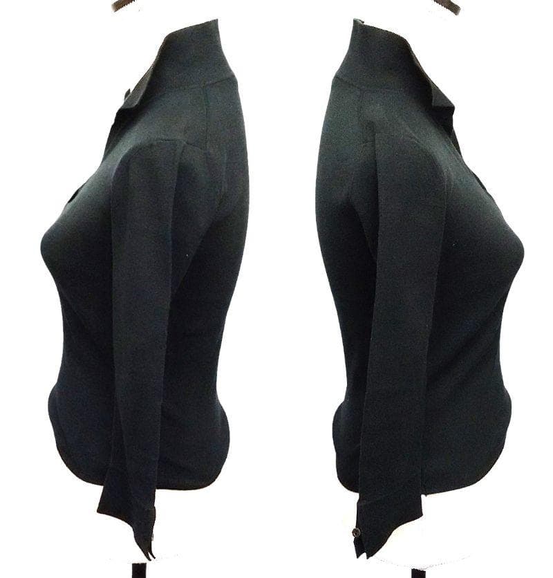 Loro piana　ロロピアーナ　七分袖　襟　トップス　ブラック