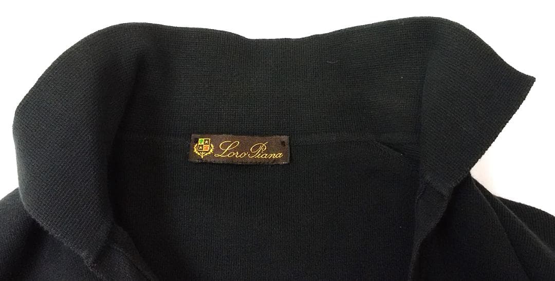 Loro piana　ロロピアーナ　七分袖　襟　トップス　ブラック
