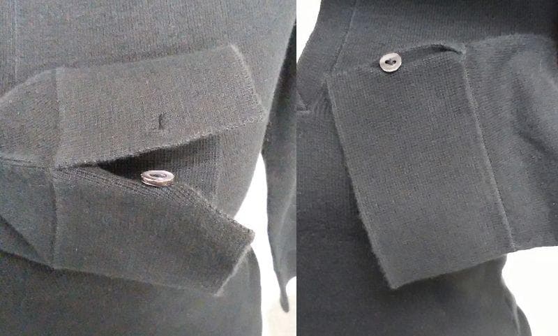 Loro piana　ロロピアーナ　七分袖　襟　トップス　ブラック