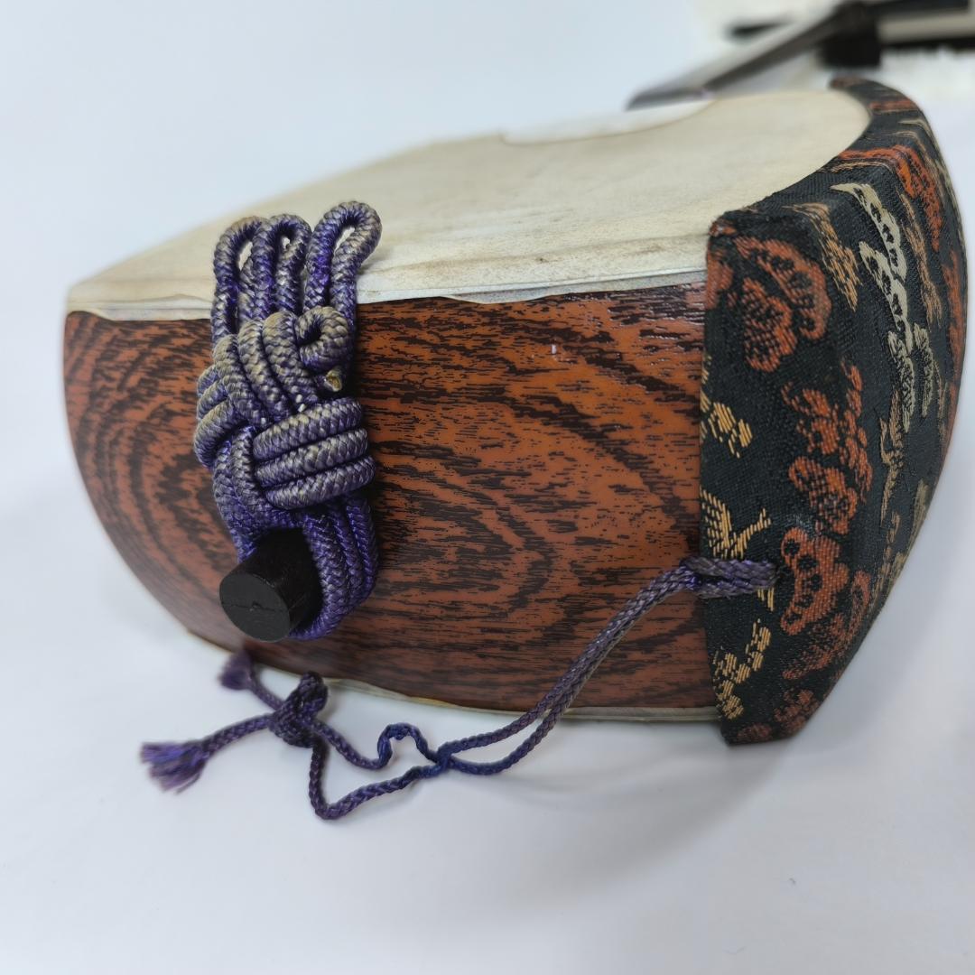 三味線　SHAMISEN　中棹　本体　音出し確認　新品糸3本付き　和楽器　三線