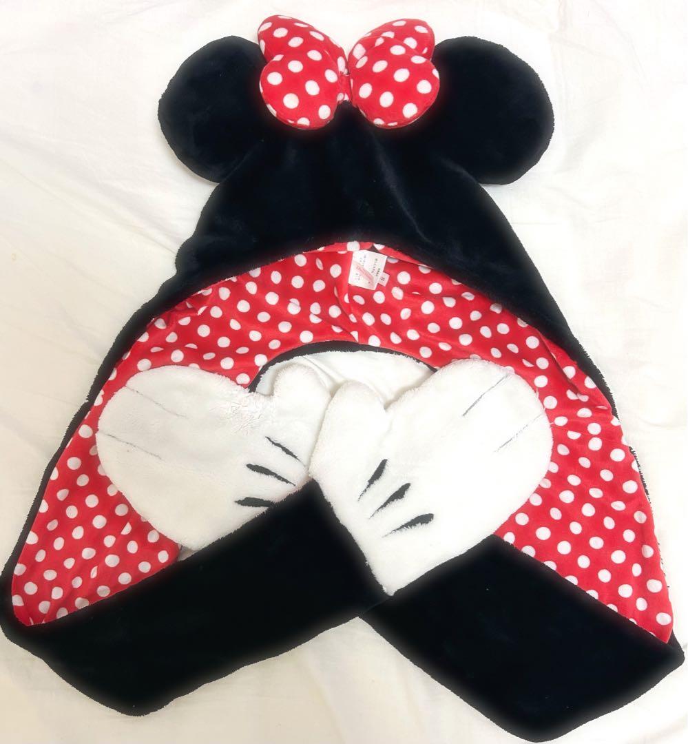 ディズニー マフラーキャップ ミニー ドット ファンキャップ 手袋