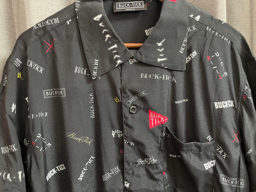 BUCK-TICK 歴代ロゴ柄アロハ開襟シャツ　Ｌサイズ