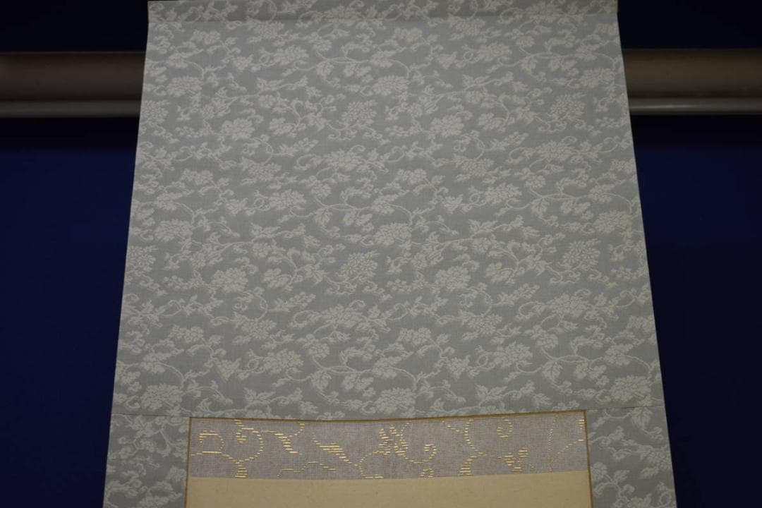 真作/藤井松山/春山古寺/塔山水図/佐藤古岫の桐極箱付/布袋屋掛軸HI-357