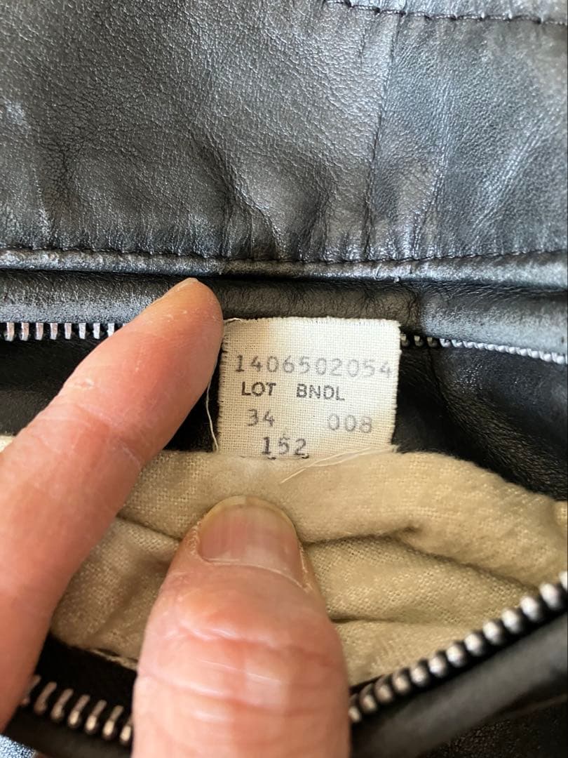 ショット　SCHOTT 廃盤　シングルライダース 152 襟付き