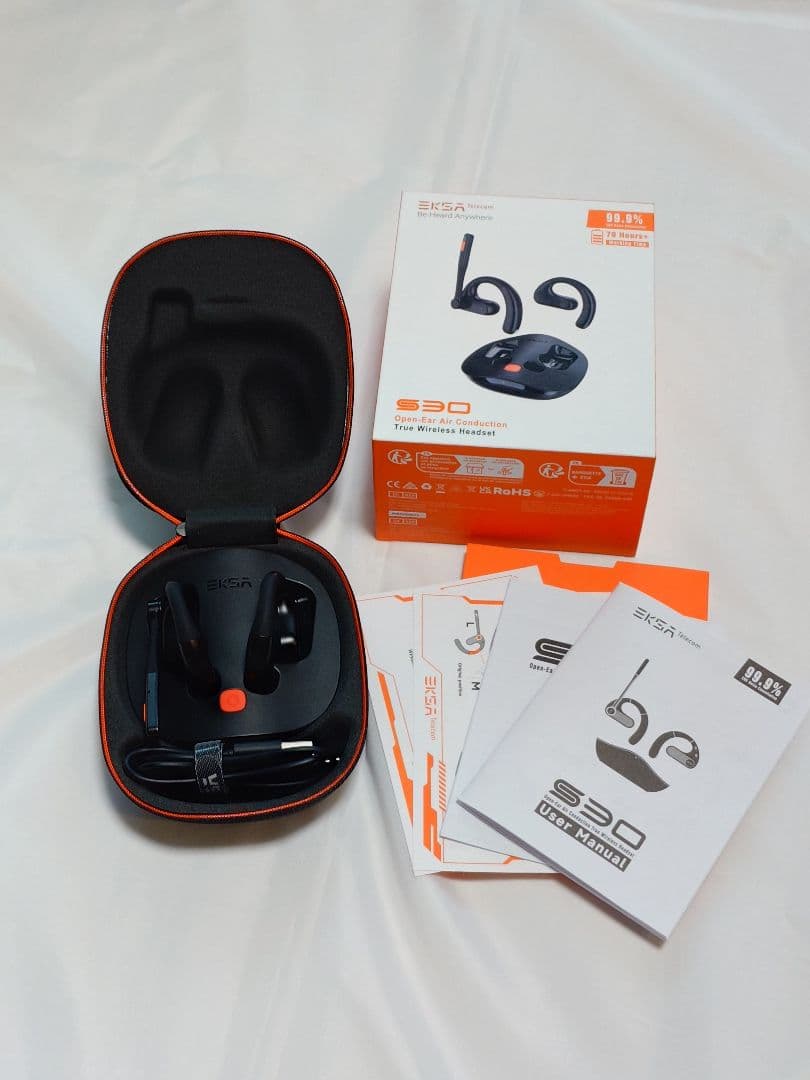 EKSA S30 オープンイヤー型ワイヤレスイヤホン