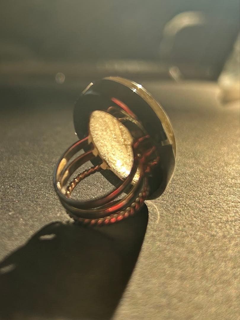 特別価格【新品】大きな　ルチルクォーツ　リング　13号