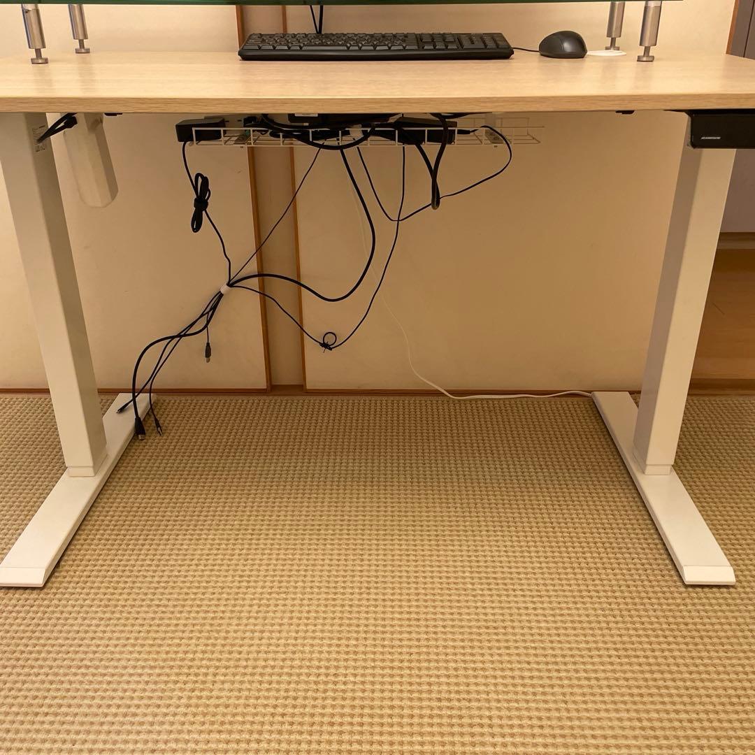 【6/21までの出品】電動昇降デスク ホワイト 120センチ×60センチ