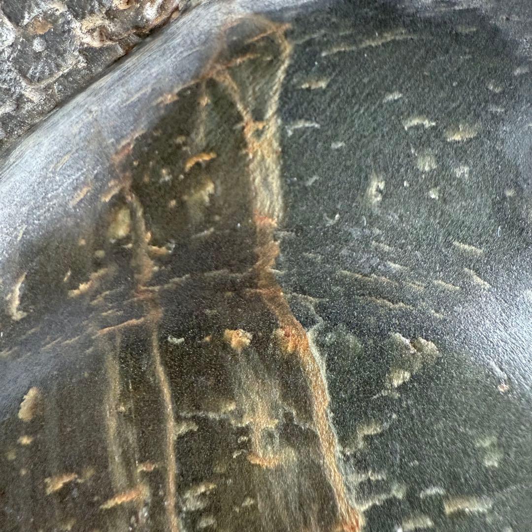 書きぞめに‼️旧家蔵出端渓硯『古松❌瀧　硯』」中國美術　唐木箱と蓋証明書付1点④