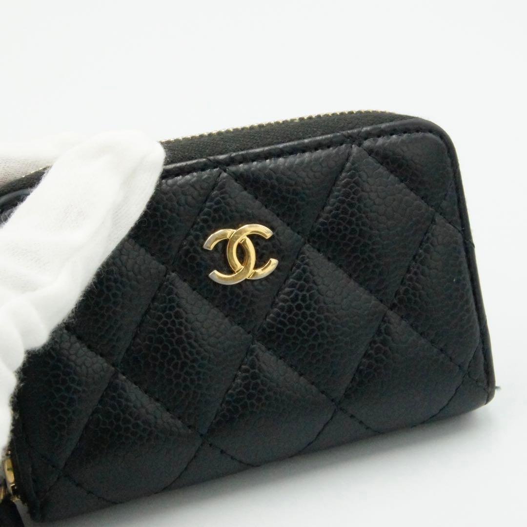 CHANEL シャネル ケース マトラッセ ブラック キャビアスキン