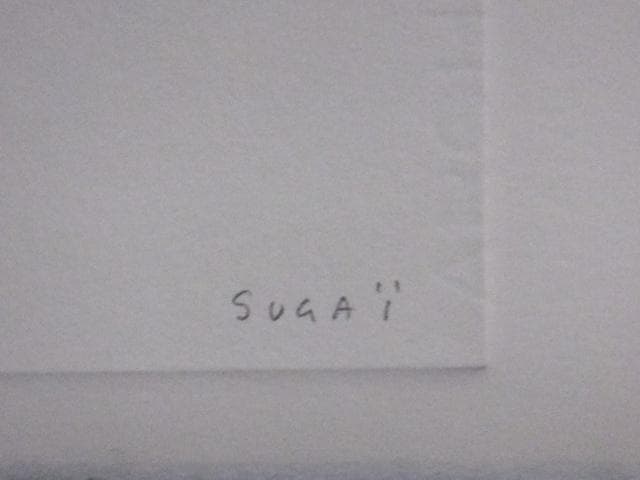 現代美術　菅井汲　直筆サイン『BLEU・S・SOLEIL』エッチング 0723S