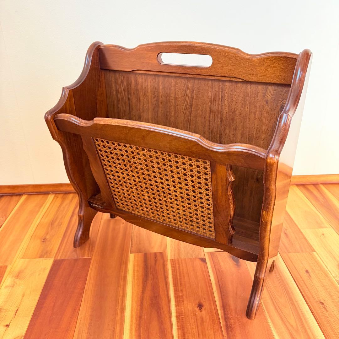 未使用品級　カリモク　マガジンラック　karimoku コロニアル