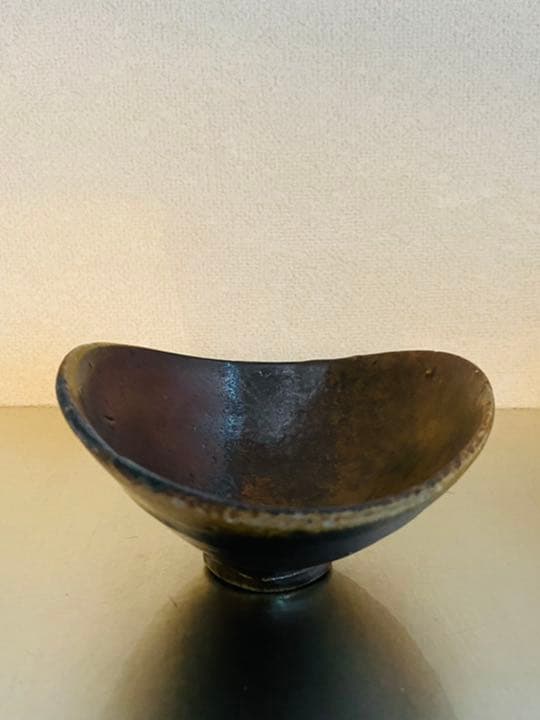 茶碗　備前　杉本立夫　号は泥牛　　京都大吉主人　抹茶碗　桐箱入