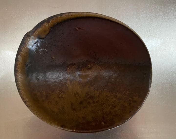 茶碗　備前　杉本立夫　号は泥牛　　京都大吉主人　抹茶碗　桐箱入