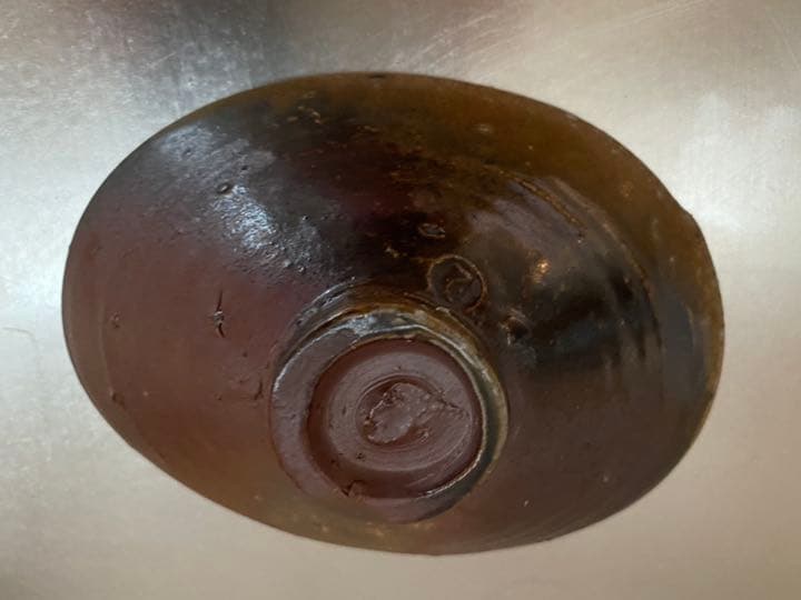 茶碗　備前　杉本立夫　号は泥牛　　京都大吉主人　抹茶碗　桐箱入