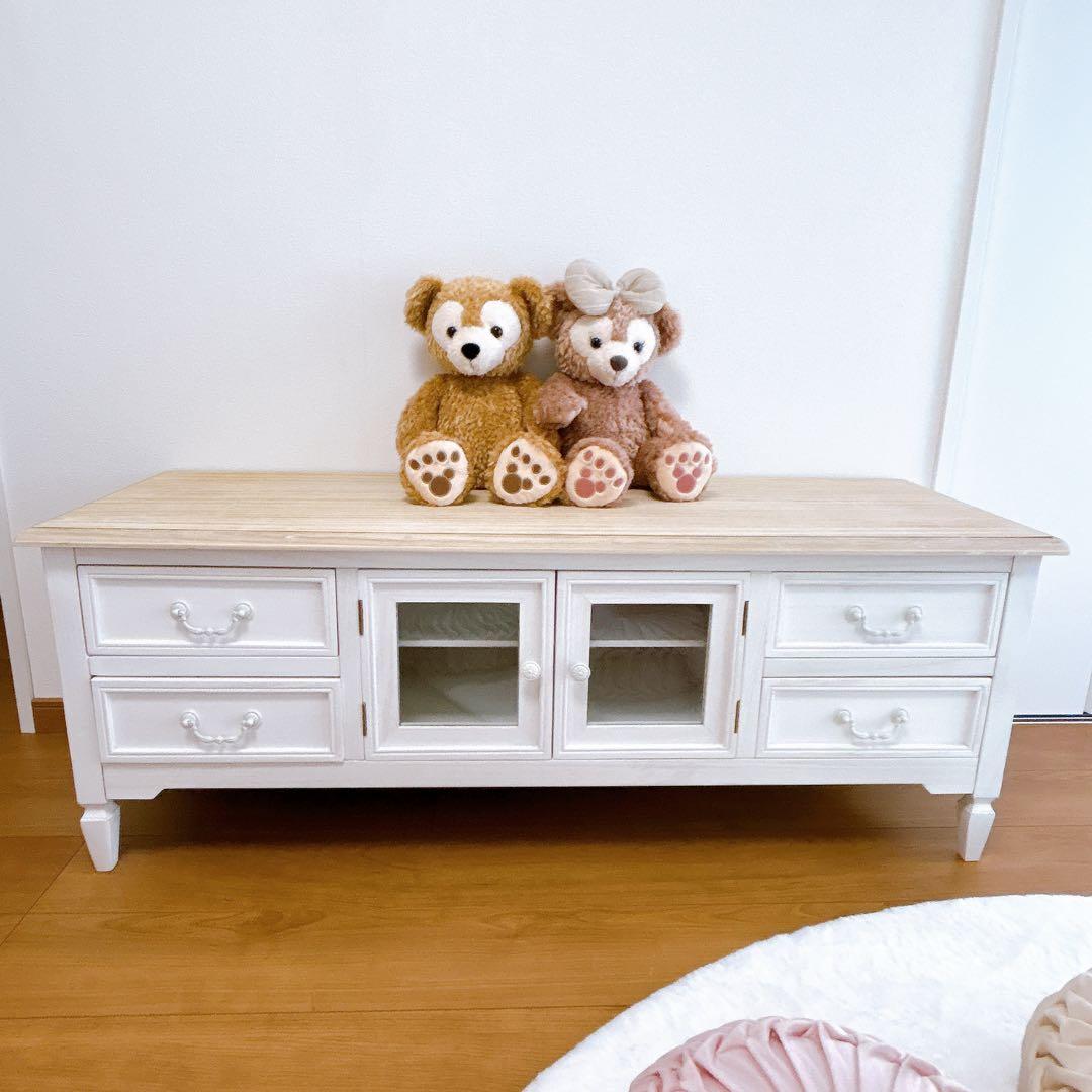 【完成品】シャビーテイスト　テレビ台　北欧　フレンチカントリー