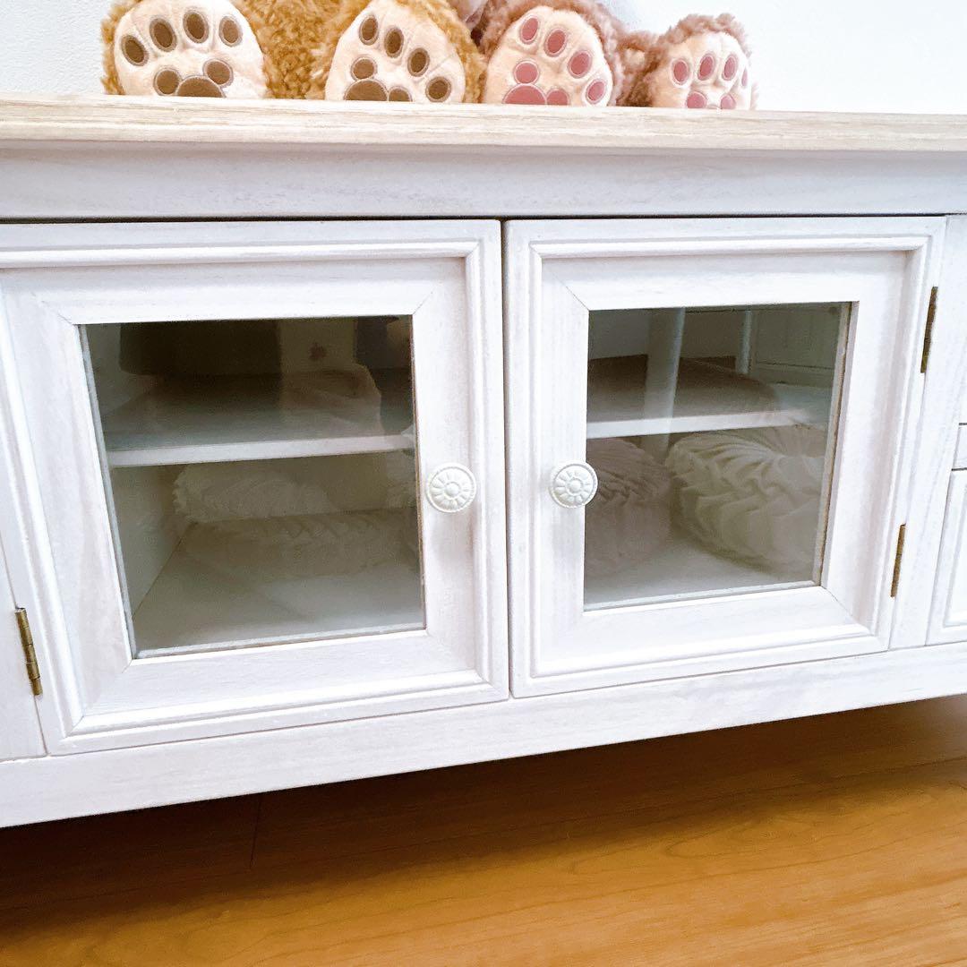 【完成品】シャビーテイスト　テレビ台　北欧　フレンチカントリー