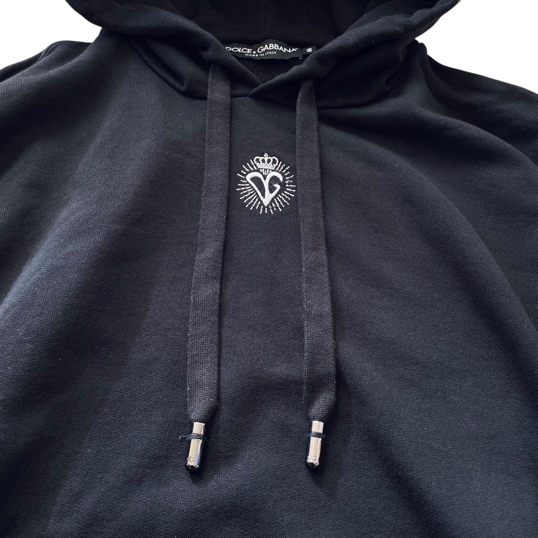 DOLCE&GABBANA【美品】ミニロゴ スウェットパーカー ブラック M