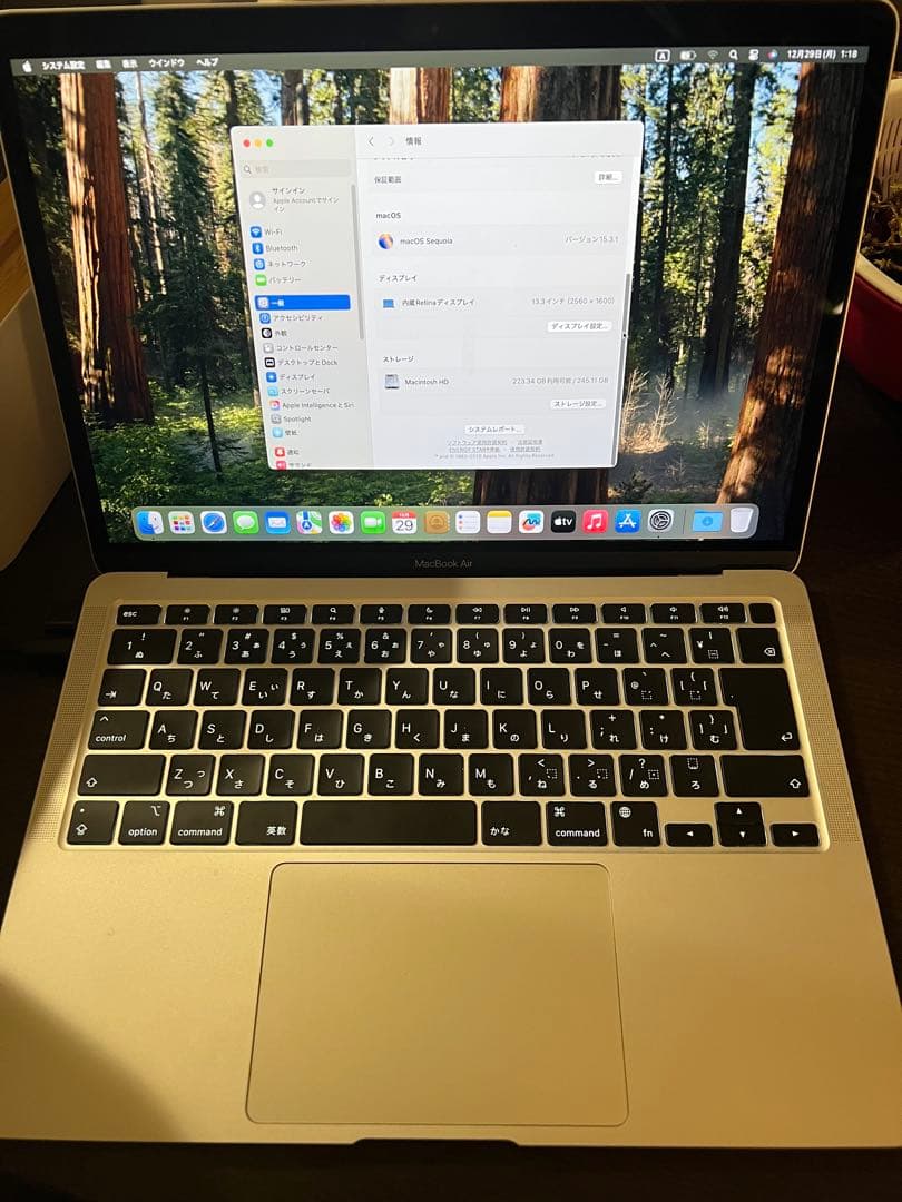 MacBook本体 Apple MacBook Air M1 8GB