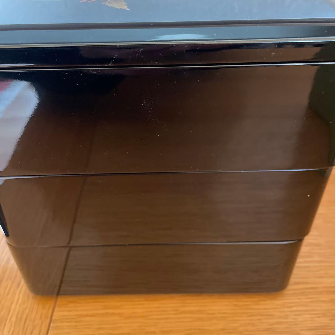 新品未使用　漆　会津漆器　天然木　重箱6.5寸　お正月　おせち