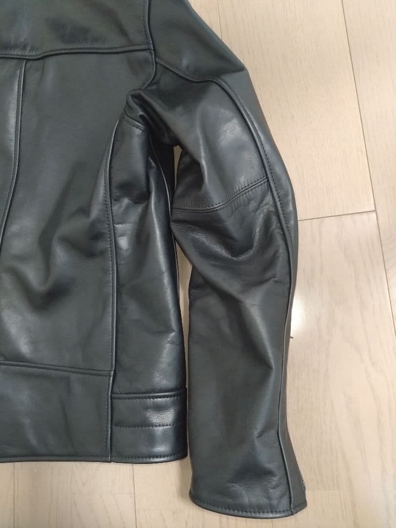 美品 Johnbull ノーカラー レザージャケット　Ｓ