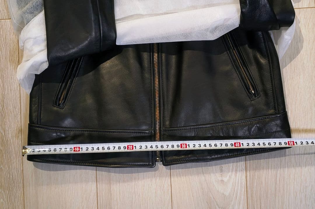 美品 Johnbull ノーカラー レザージャケット　Ｓ