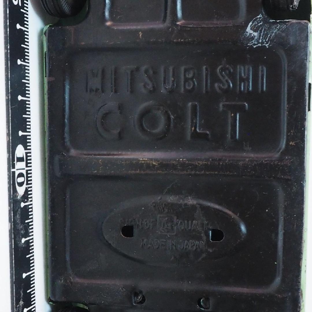 萬代屋【三菱コルト デラックス黄緑ミラー欠ホイル1個交換】フリクション ブリキ製