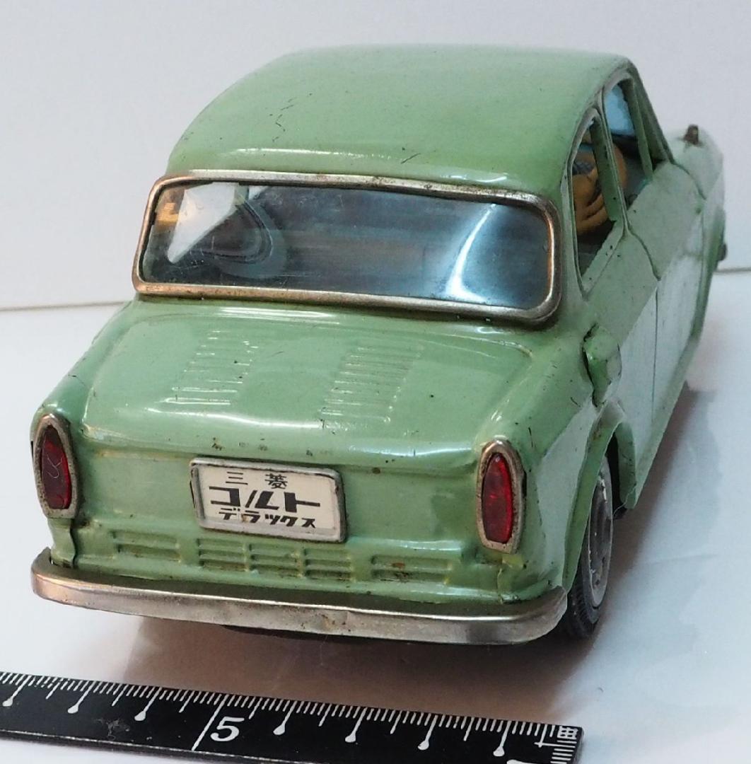 萬代屋【三菱コルト デラックス黄緑ミラー欠ホイル1個交換】フリクション ブリキ製