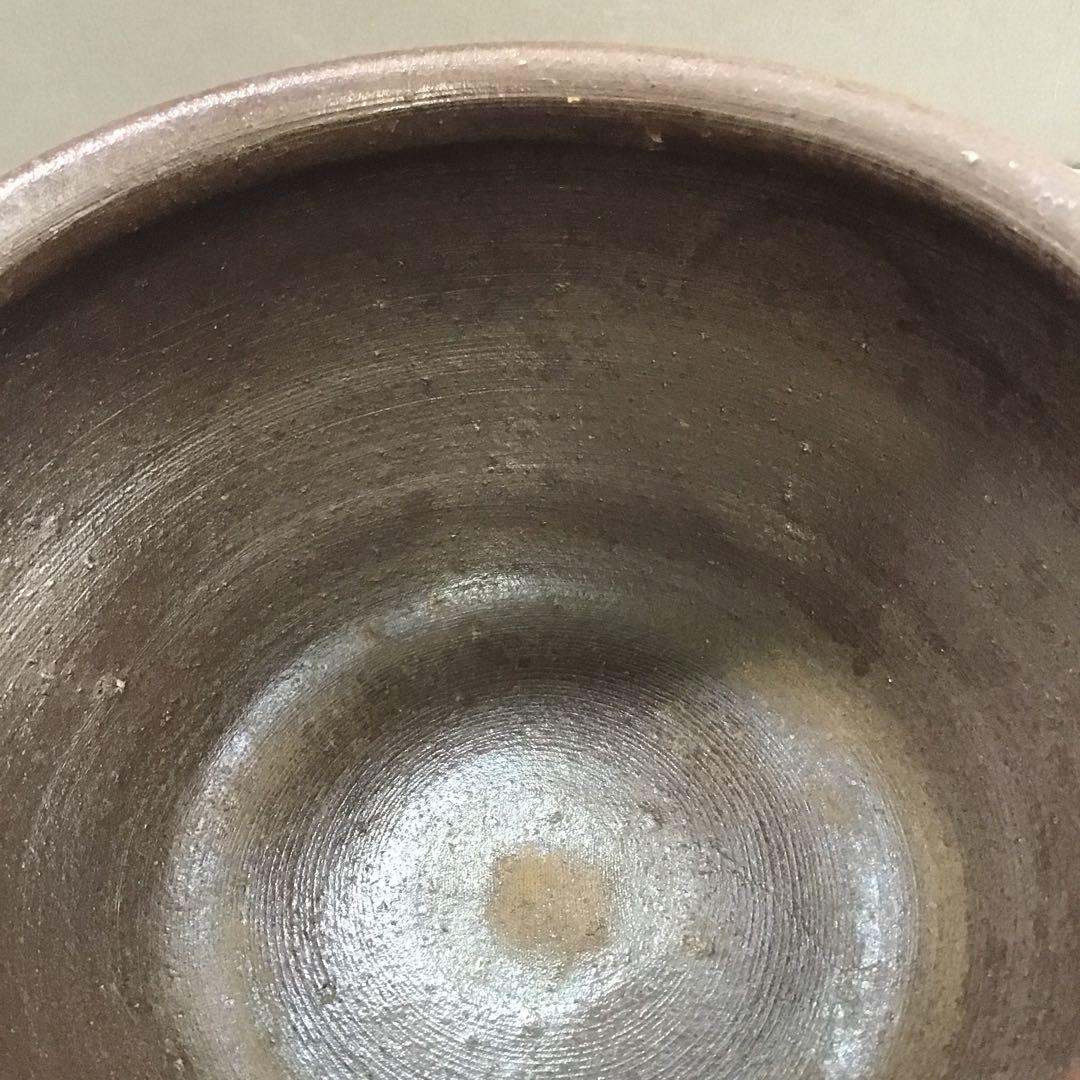 茶道具　南蛮内渋建水　八幡窯　堀野証嗣作　栞　共箱　S130KS