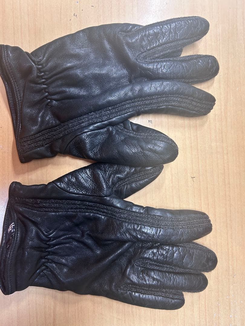 MEROLA レザー 5本指手袋 黒