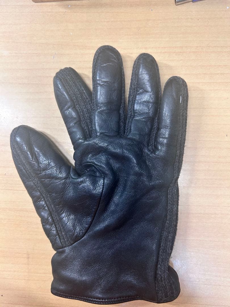 MEROLA レザー 5本指手袋 黒